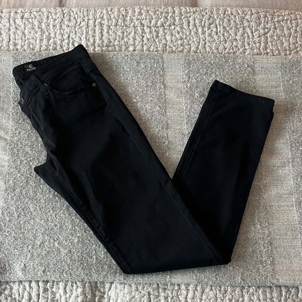 AG Adriano Goldschmied Black Straight Leg Pants